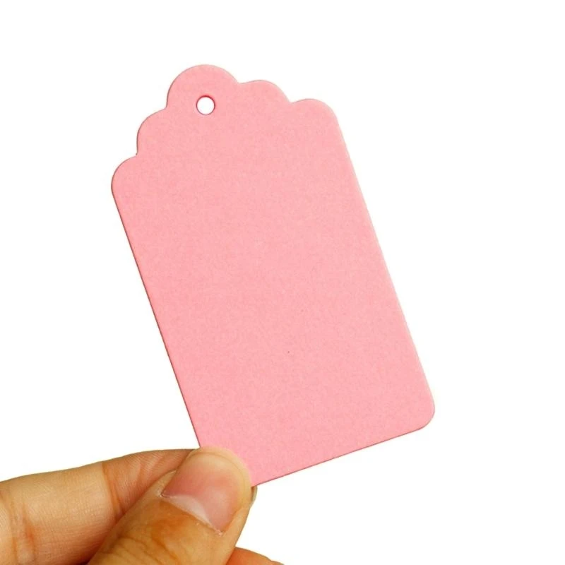 W89C 50 Pcs Rectangle Hanging Tages with Hole Hanging Sign Tages Party Favor Paper Tages Price Tages Gift Tages for Presents