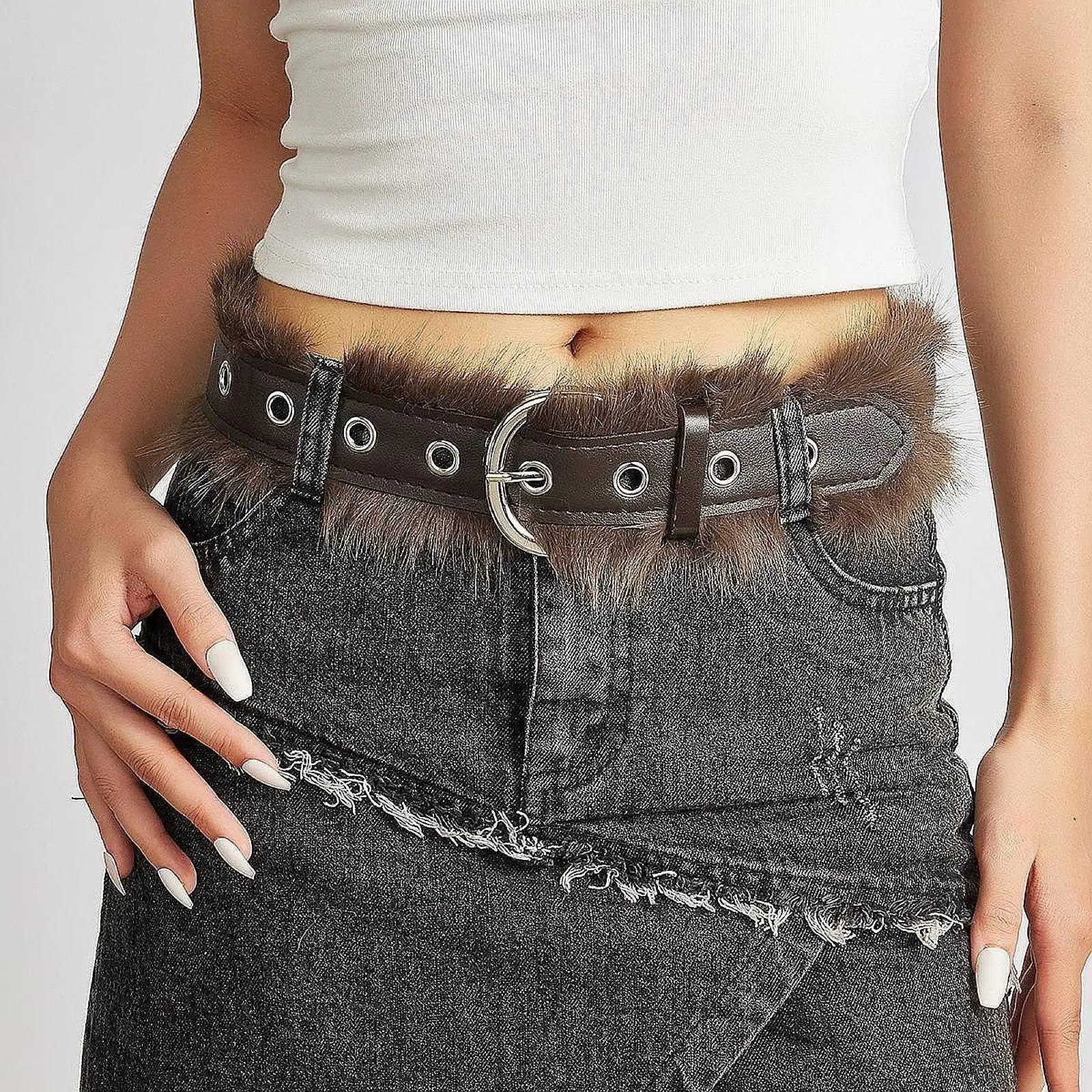 

Женский кожаный ремень, регулируемый женский пояс в стиле ретро для джинсовых курток для вечеринок