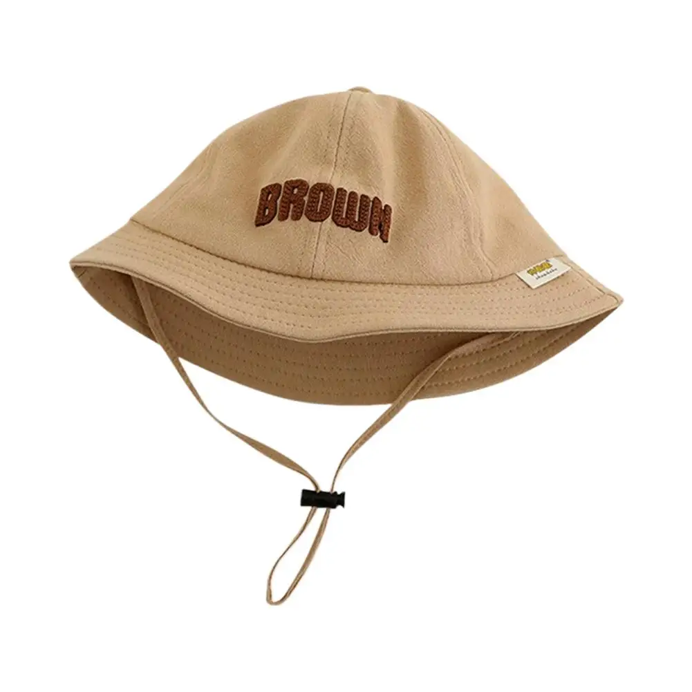Baby Bucket Hat Adjustable Toddler Sun Hat with Chin Strap, Soft Lightweight Polyester Infant Fisherman Hat for Outdoor