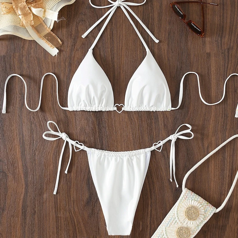 Sexy PU Bikinis 2026 Women\'s Swimwear Female Swimsuit For Swimming Wear Bathing Suits Brazilian Bikini Set Beachwear Pool Bather