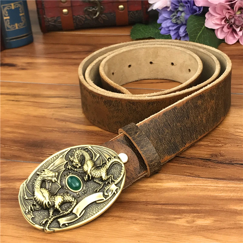 3.8cm Top Geauine Leather Belt Without Buckle Man Belt Ceinture Homme Mens Leather Belts Without Buckles For Men 105-125CM SP05