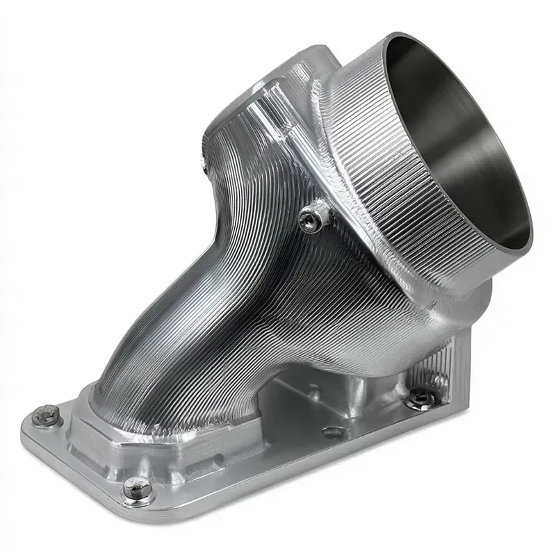 Custom 6061 Aluminum Intake Manifold Blank CNC Machined Parts Precision Broaching Service for Rapid Prototyping Metal