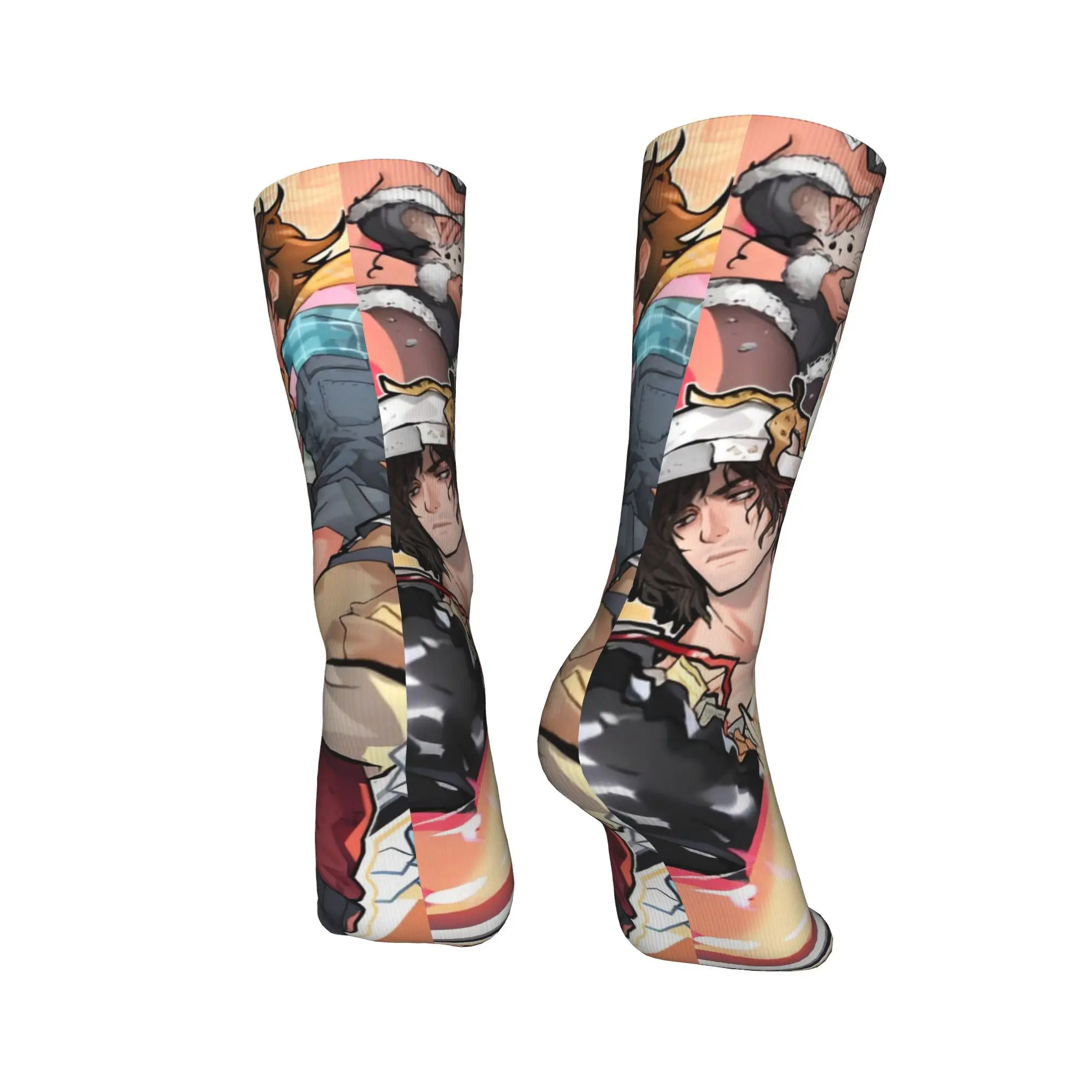 더크 앤 캠 데이트 에브리띵 삭스 가을 스타킹 레트로 성인 남성 미디엄 소프트 삭스 그래픽 아웃도어 스포츠 땀 흡수 양말