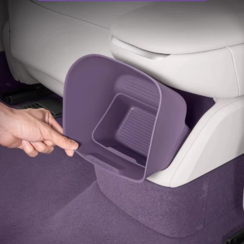 For Avatr 12/06 Rear Discharge Trend Storage Box Silicone Pad Trash Can 07 Storage Box Interior Modification Accessories Tools