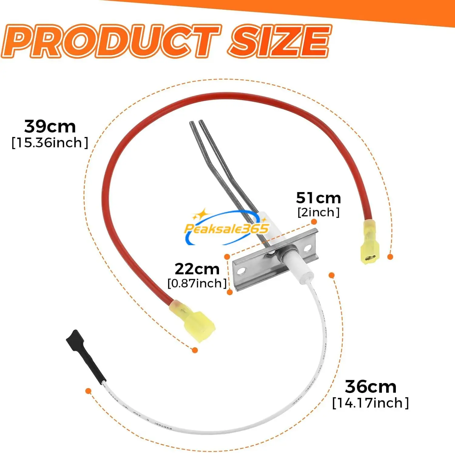 Igniter Electrode Set 34570 Replace 8516-IV 8520-IV 8525-IV 8531-IV 8535-IV/1522 2 Stage for Select Atwood Hydroflame Furnace