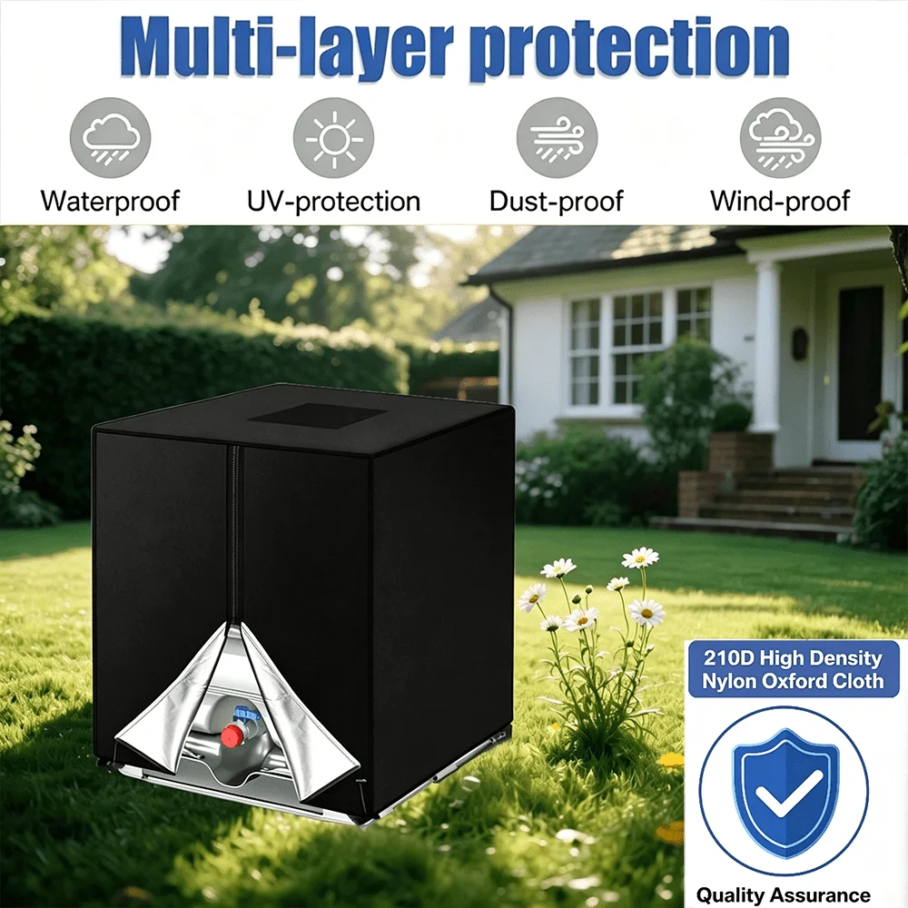 210D IBC Container Covers Various Styles Waterproof UV-Resistant Dust-Proof Outdoor Garden Patio Covers for Storage