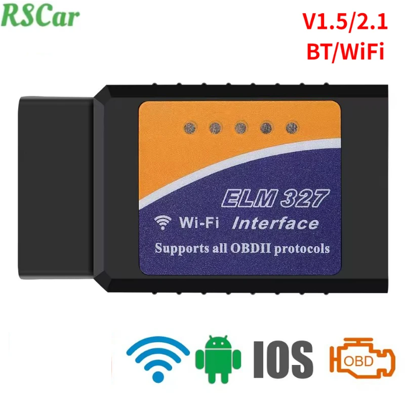 Latest ELM327 WIFI/BT OBD2 Scanner Bluetooth/WiFi OBD Car Diagnostic Tool Tester for Android /IOS PK Vgate Icar2 Code Reader