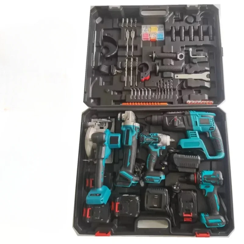 High Efficiency 21V Cordless Power Tool Blue Set / Complete Tool Accessories / Power Tools for Daily Furniture Repair at Home