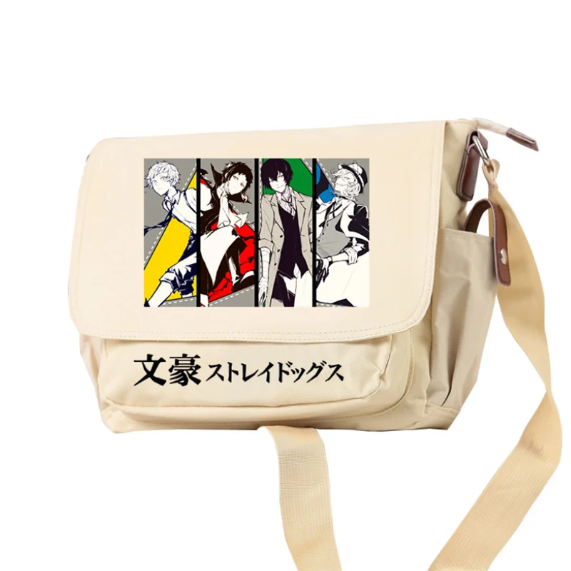 Anime Bungo Stray Dogs Cartoon Shoulder Bags Satchel Bag Men Women Causal Adjustable Strap Messengerbag Crossbody Haversack