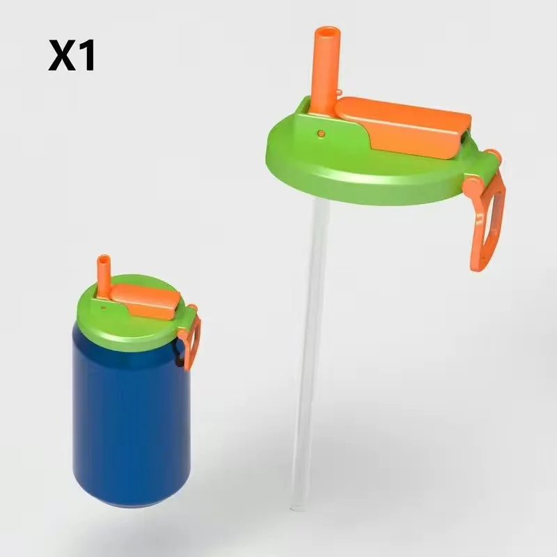 

Can lid creative silicone leak-proof straw cup lid beer