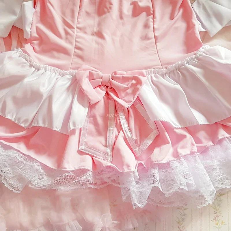 Vestido de empregada Lolita japonês feminino, lingerie kawaii, fantasia serviçal, sexy e erótico, dramatização, roupa de empregada bonita, rosa, 2021