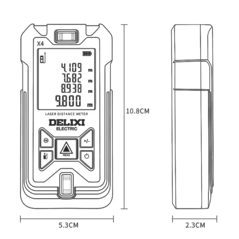 جهاز قياس المدى بالليزر بالأشعة تحت الحمراء عالي الدقة أداة قياس محمولة باليد مسطرة كهربائية LED أداة عرض رقمية