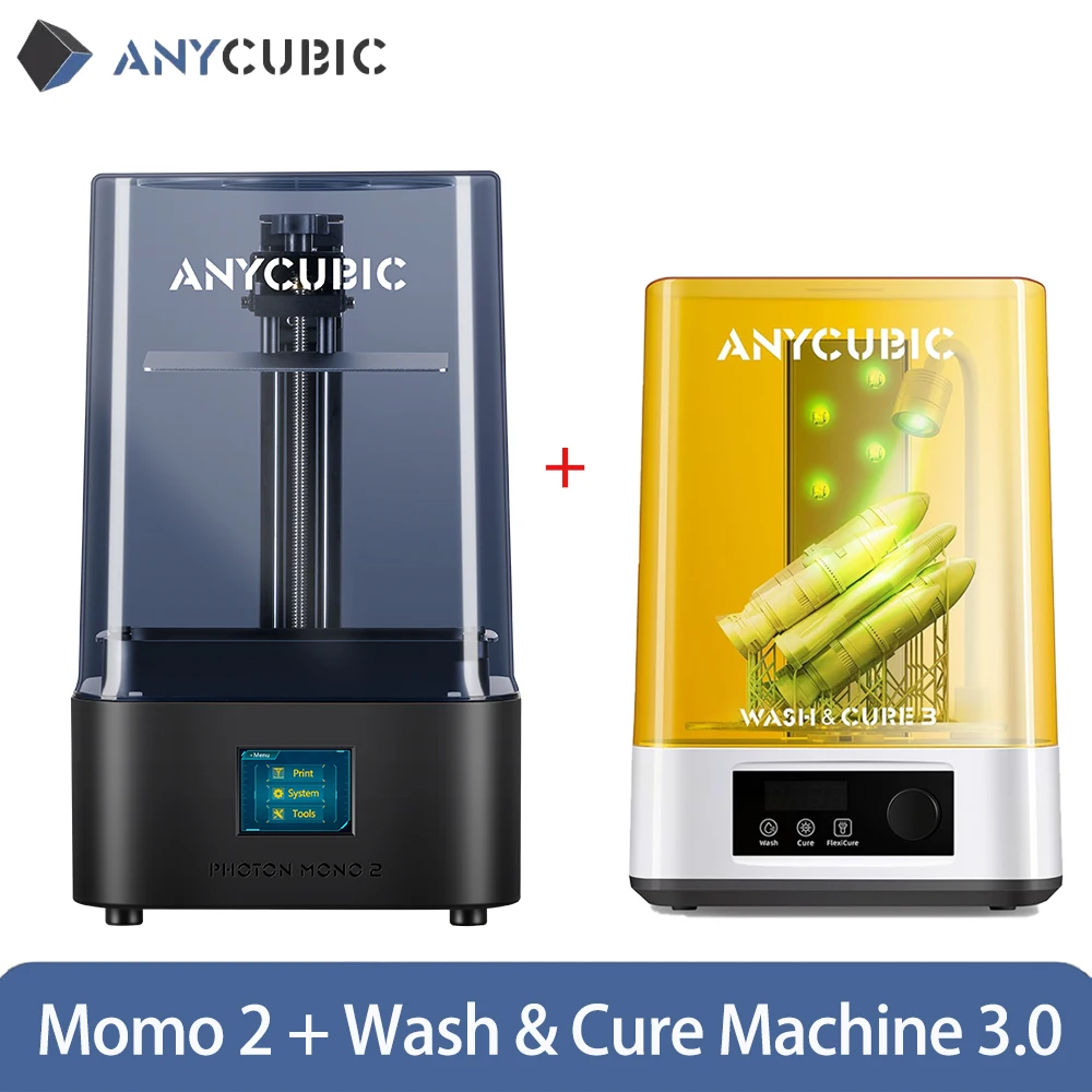 

3D-принтер ANYCUBIC Photon Mono 2 LCD УФ-смола, высокоскоростная 3D-печать, 6,6 дюйма, 4K + Монохромный экран, размер 3D принтера 165*143*89 мм