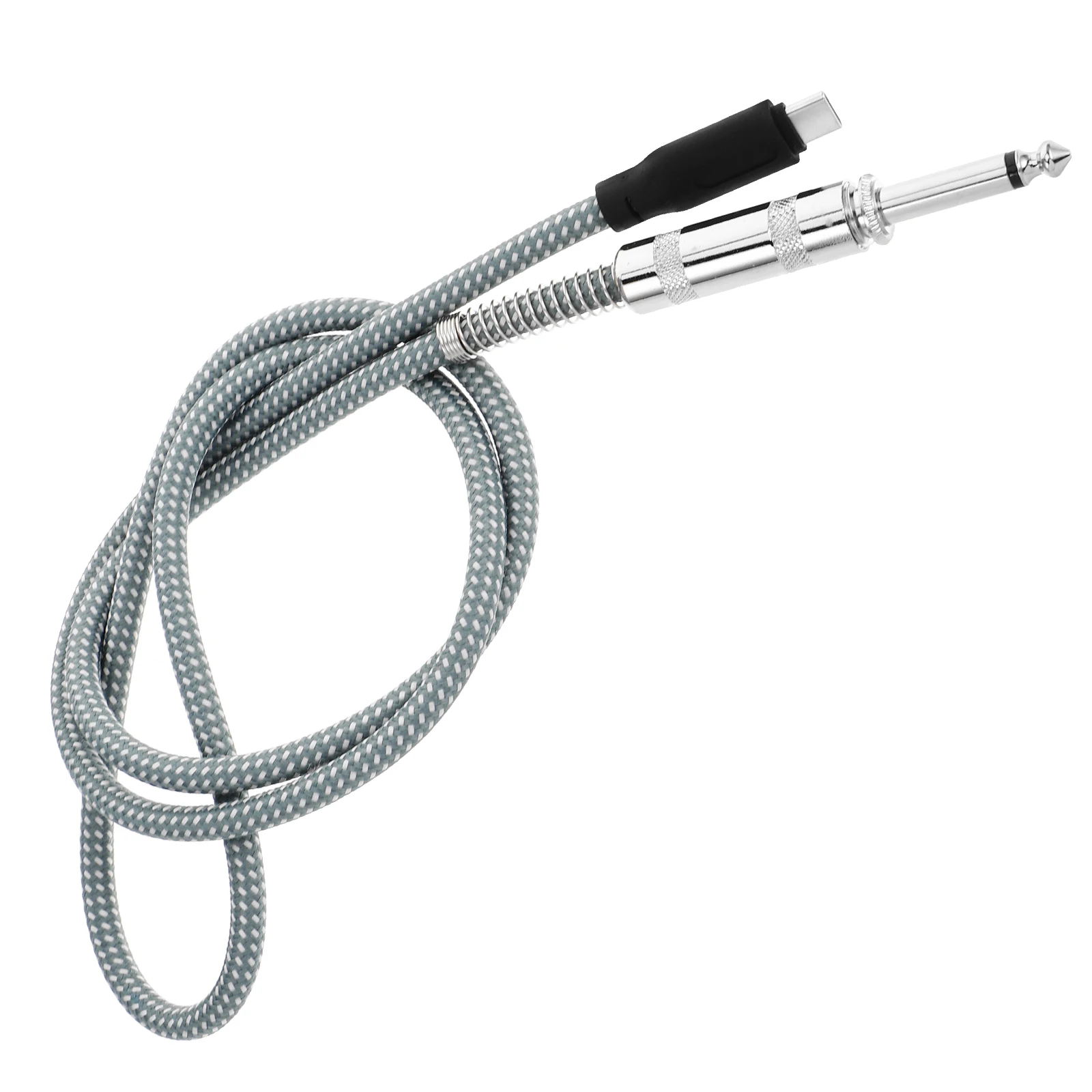 

Audio Cable 6.35mm Male to USB-C Male Guitar Recording Cable for Smartphone Computer High Compatibility Clear Copper Audio