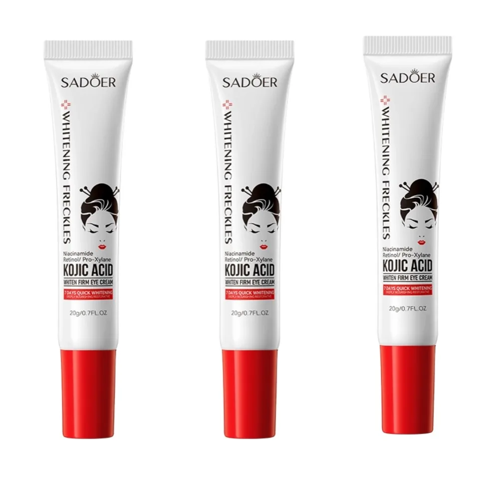 SADOER Kojic Acid Whitening Eye Cream Anti Dark Circles Remove Bags Moisturizing Firming Anti-aging Eye Beauty Skin Care