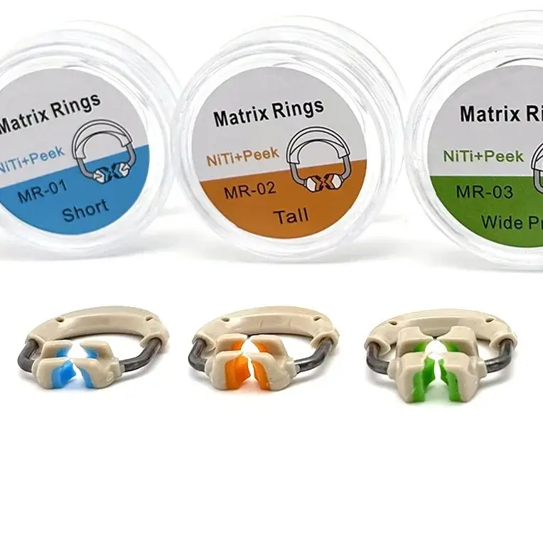 

Dental NiTi Matrix Bands Ring Style Clamp Clip Sectional Contoured Matrices Professional Oral Dental Tools for Dentist