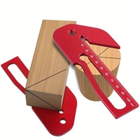 Center Finder Woodworking Square -  Multi-tools Pocket Aluminum Alloy 45/90 Degree Line Gauge Wood Measuring Scribe Tool