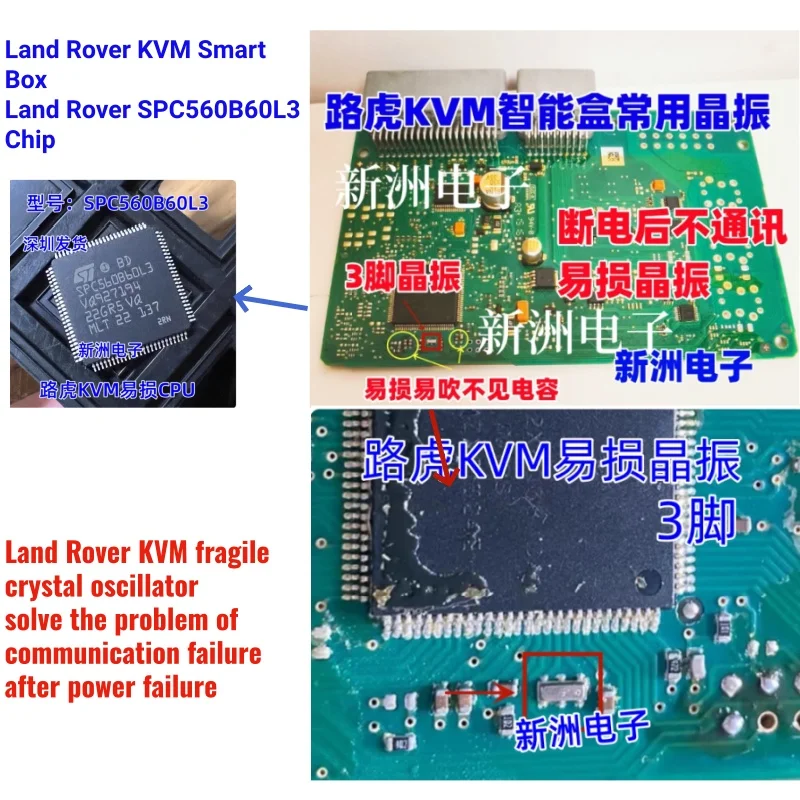 

Смарт-бокс Land Rover KVM, обычно используемый хрупкий кварцевый генератор, 3-контактный, новый, оригинальный, в наличии