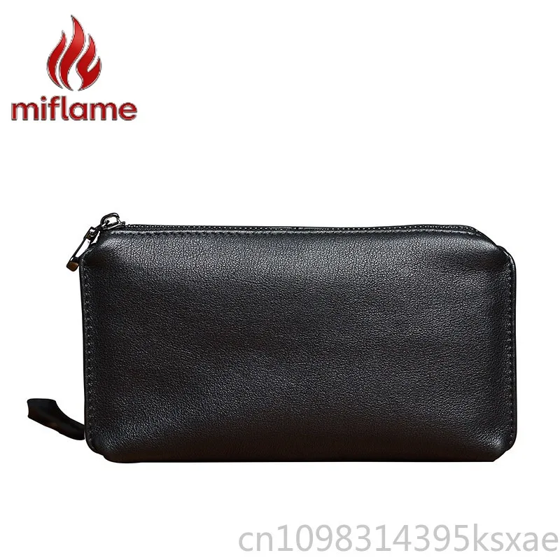 Men's Vintage Long Clutch Wallet Soft Cowhide Leather Casual Minimalist Phone Card Holder