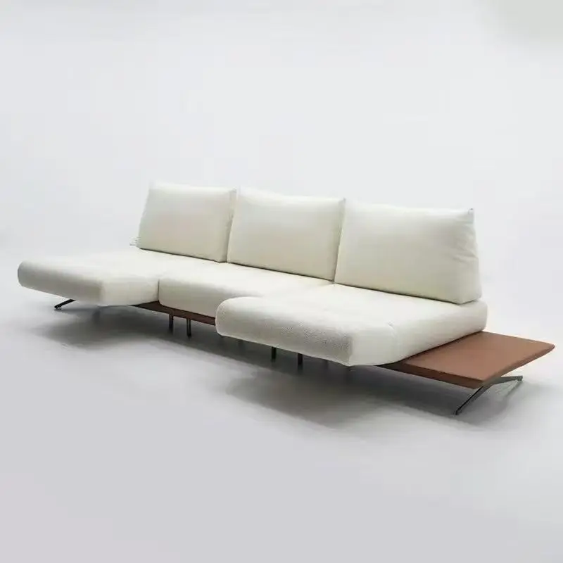 

qwOutdoor Patio Garden Teak Wood Sofa Set Luxury Weather Resistant Modular Sectional Lounge Furniture for Villa Balcony Terrace&