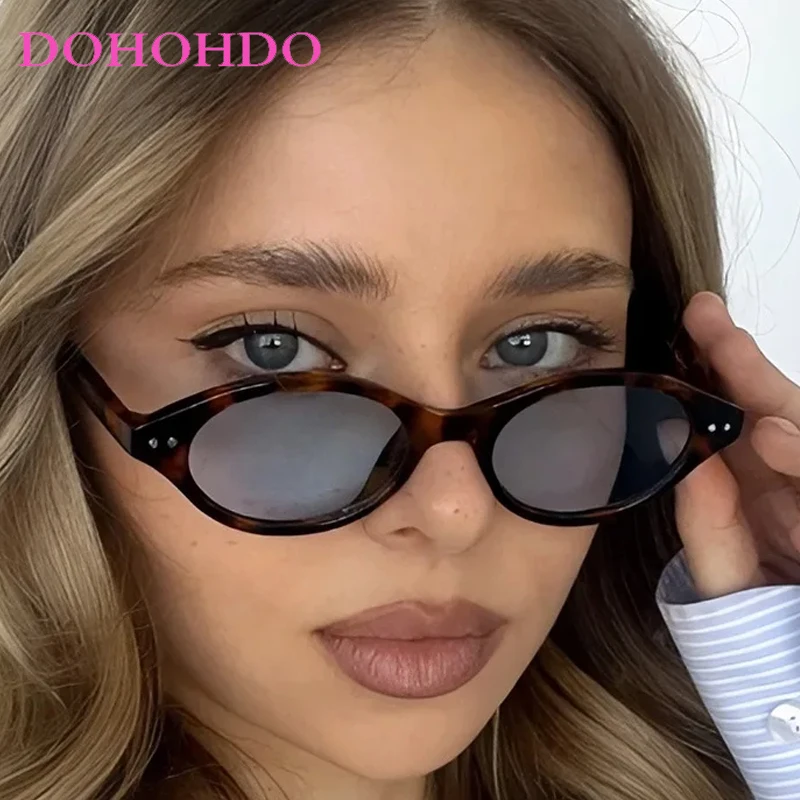 

Retro Popular Rice Nail Small Oval Frame Sunglasses Women Men Luxury Designer Eyewear Summer Traveling Driving Shades UV400 Очки