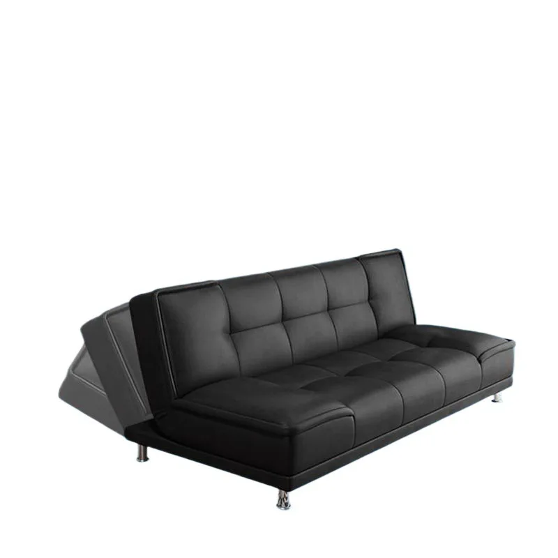 CX new apartment bedroom rental house solid wood folding dual-purpose small leather bed