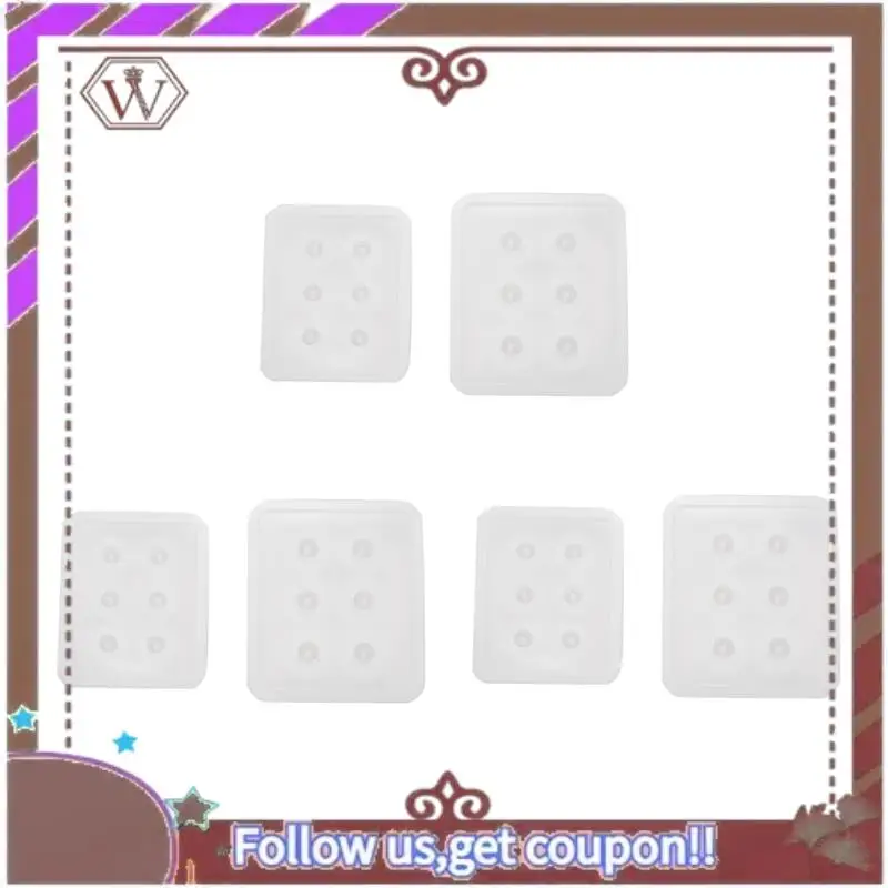 

A95D-6Pcs сферический шар силиконовые формы для бусин с отверстиями круглая эпоксидная смола для ювелирных изделий, изготовление мыла из полимерной глины