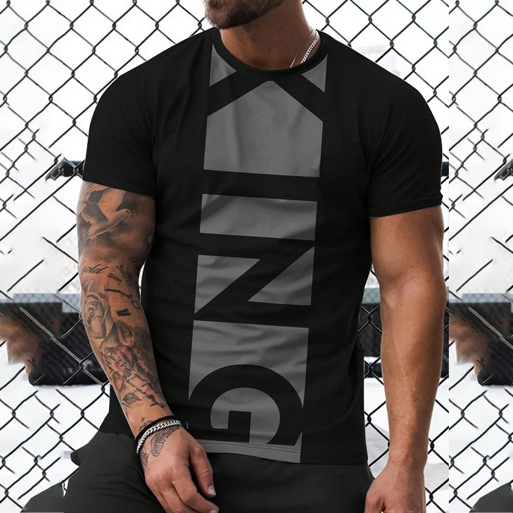 2024 Fashion 3D Printed Men's T-shirt 2024 Casual Men's Clothing Quick Dry Fitness Muscle T-Shirts Menswear O-neck Short Sleeve