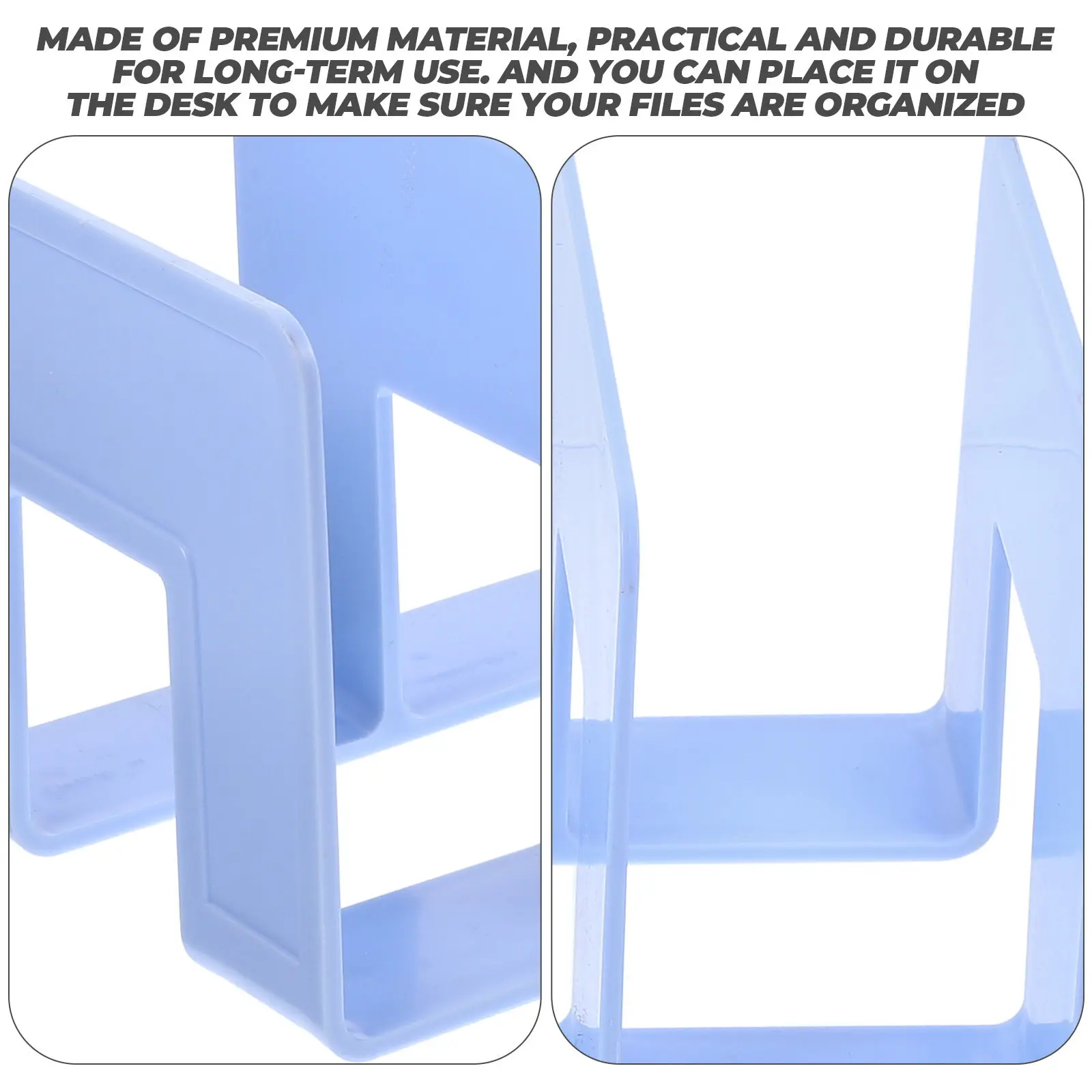 Premium Desktop File Organizer Document Holder Rack for Office School Files Magazines Newspapers Folders Storage Space Saving