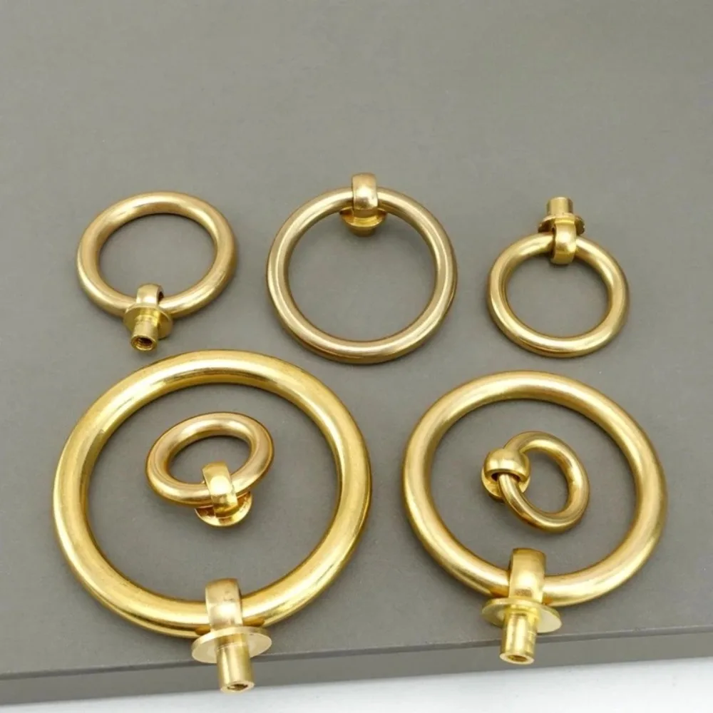 

Твердые латунные антикварные китайские кольцевые ручки, круглые ручки ящиков для аптечки и винтажной мебели