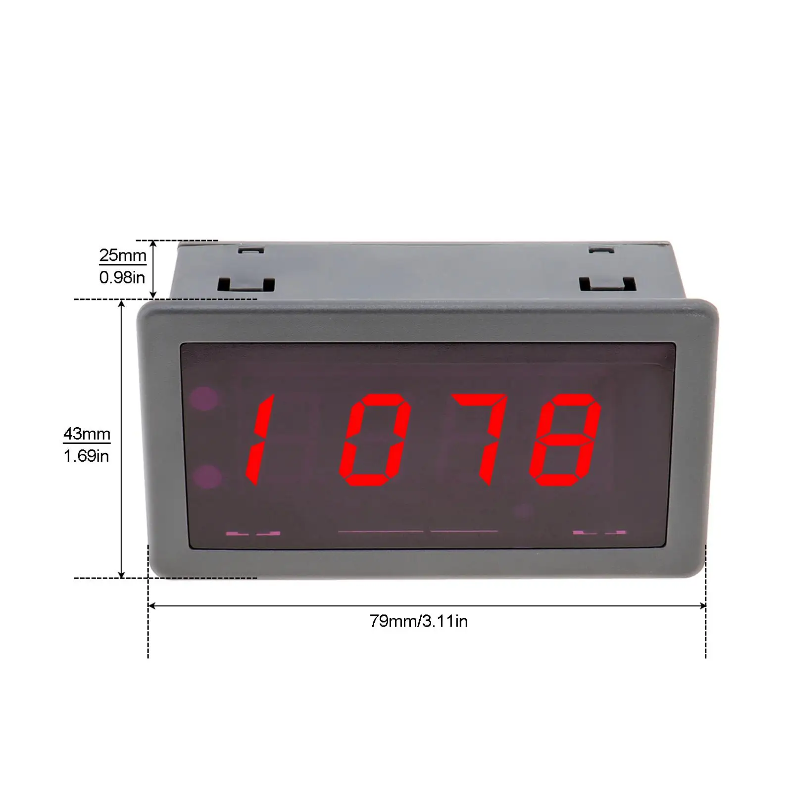RPM Speed Meter 4 Digital LED Display Tachometer for Motor High Precision with Hall Proximity Switch Sensor
