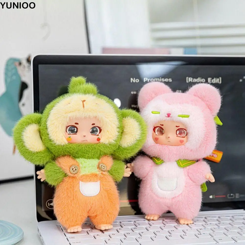 

Brightly Colored Animal Series Plush Toy Big Eyes Soft Plush Stuffed Animals Keychain Huggable Design Cartoon