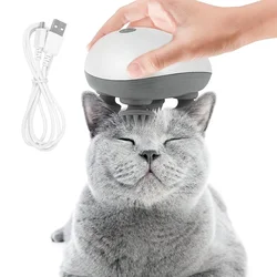 Electric Silicone Cat Head Massager Mini Rechargeable Pet Massager Body Head Relax Shoulder Neck Care Massager