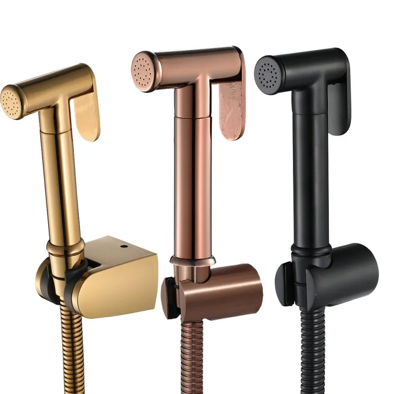

Single Cold Rose Gold Bidet Toilet Spray Gun Set for Kitchen Flushing and Cleaning, Toilet Companion Bidet.