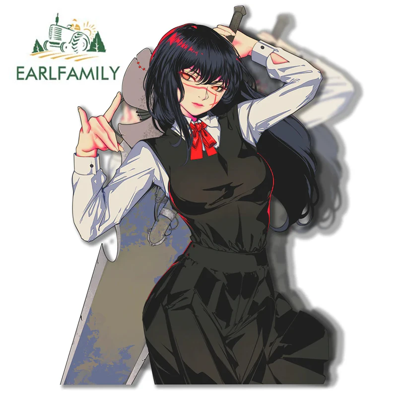 

EARLFAMILY Yoru War Demon женский фанарт автомобильные наклейки пила униформа аниме цепь оригинальные автомобильные аксессуары устойчивые к царапинам наклейки