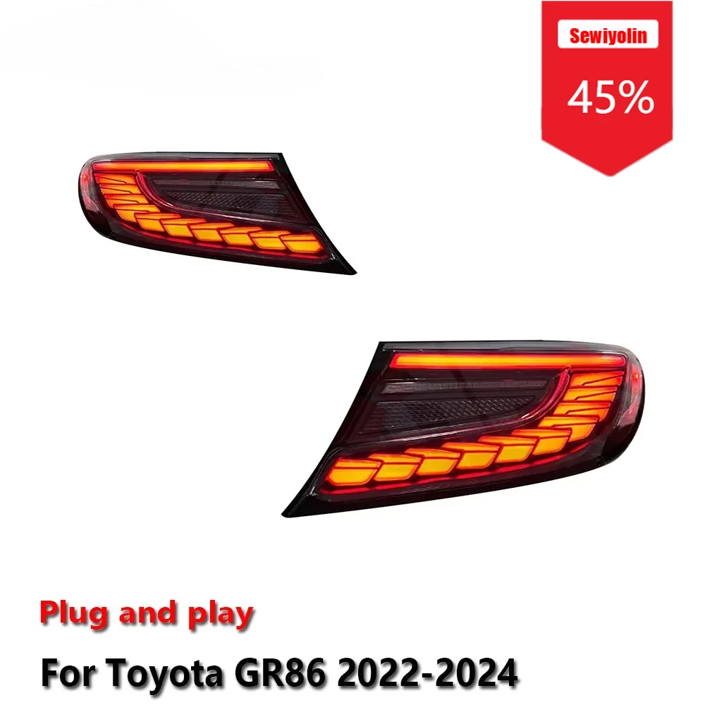 

Sewiyolin автомобильные светодиодные задние фонари в сборе для Toyota GR86 2022-2024 авто противотуманные DRL тормозные указатели поворота Plug and Play