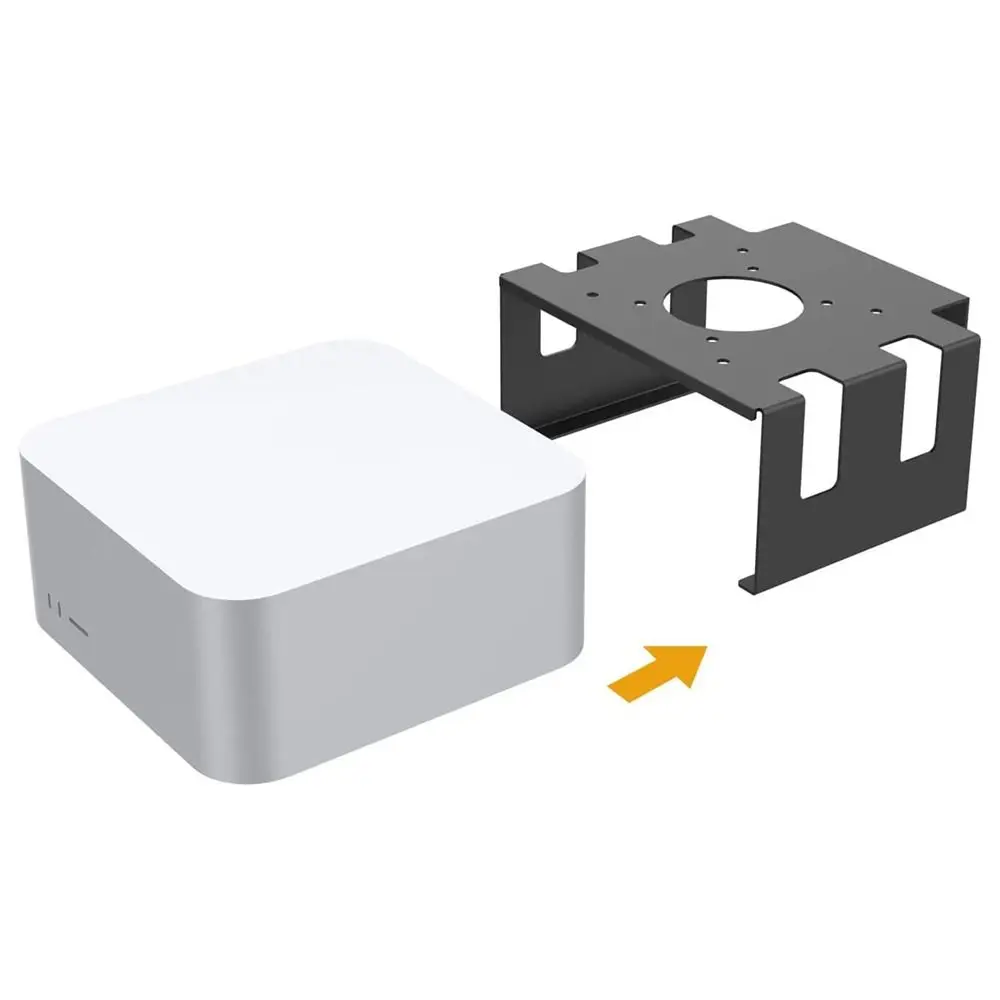 Bottom Mount Desktop Stand Cooling Function Under Desk Desk Bottom Bracket Hanging Design for Mac Studio Mac mini M4 / M4 Pro - Image 4