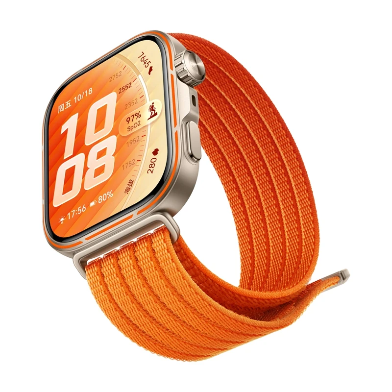 Oryginalny nylonowy pasek do zegarka Huawei FIT 5 Pro, kompatybilny z Huawei FIT 3 4 PRO, czarno-niebieski, z szybkozłączką, wykonany z fluoroelastomerowej gumy. — zdjęcie produktu 6