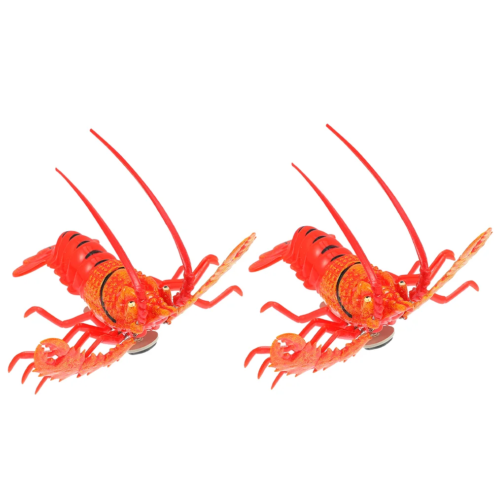 

2 Pcs Lobster Fridge Magnets Man Funky for Refrigerator Funny Locker Decorative Ornament