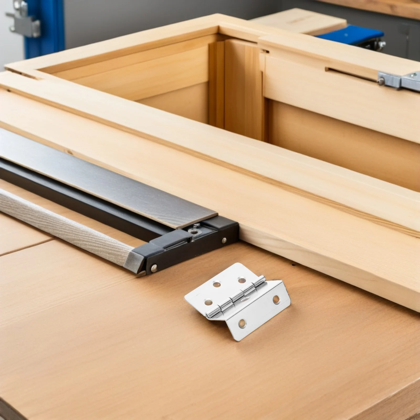 

10pcs Folding Cabinet Hinge 6-Hole Straight Angle Heavy Duty Iron Hinges For Kitchen Wardrobe Furniture Door Secure Stability