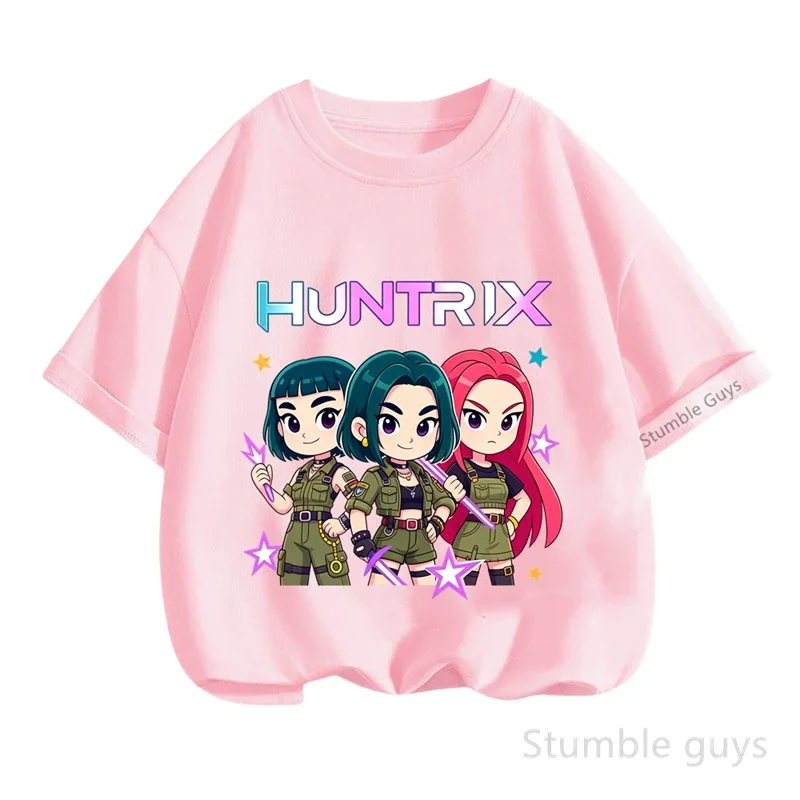 

Kpop Anime Outdoor Trendy Kids T Shirt Summer Short Sleeve Casual Cartoon Graphic Top Loose Lightweight Boys Girls Outfit