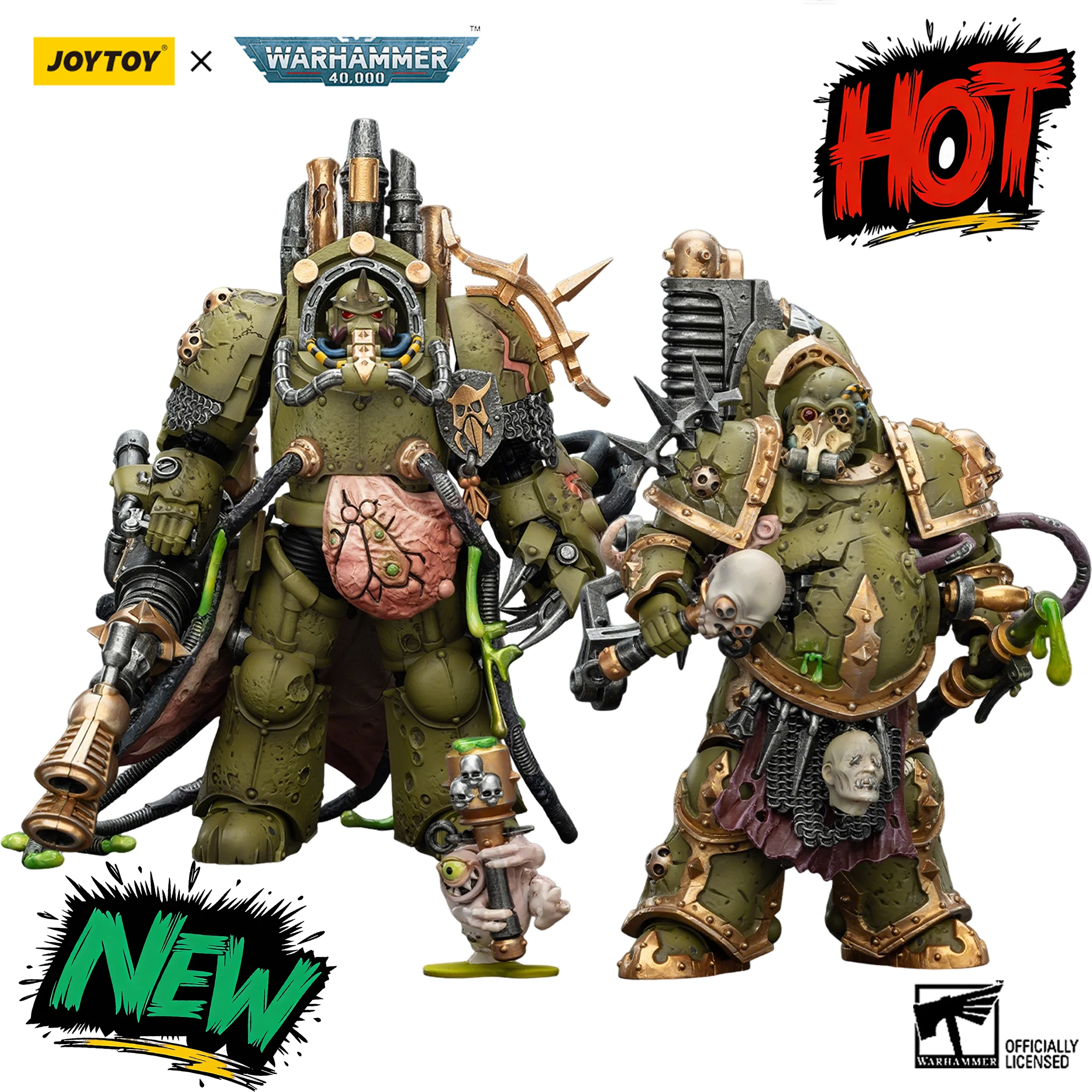 

JOYTOY Warhammer40K 1/18 Action Figure Death Guard Foul Blightspawn Lord of Virulence Anime Figurine Joint Movable Model Gifts