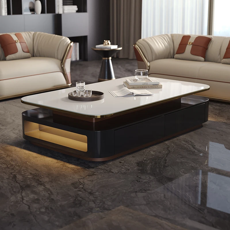 Antique Simple Coffee Table Minimalist Aesthetic Industrial Luxury Modern Coffee Table Industrial Storage Couchtisch Furniture