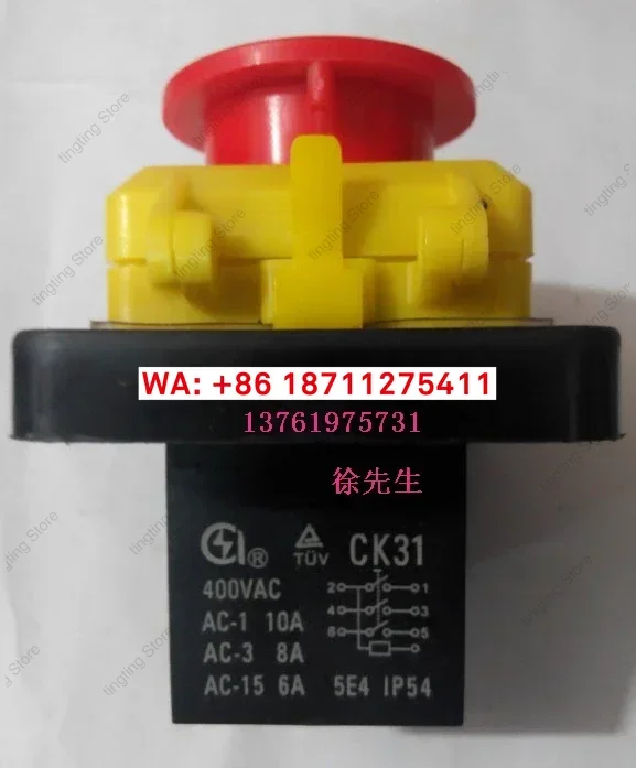 CK31 400VAC Three-phase Motor Magnetic Self-Locking Switch 3-Phase Metal Cutting Machine Start and Stop Button