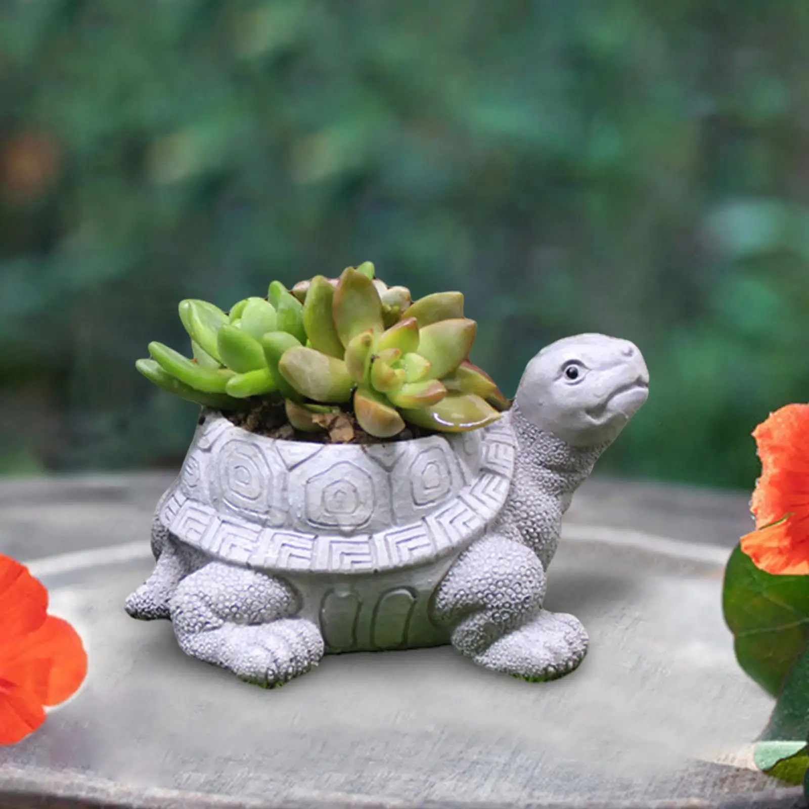 Turtle Planter Pot Vase Artwork Decorative Desktop Craft Collection Succulent Pots for Backyard Office Lawn Birthday Gift Cafe