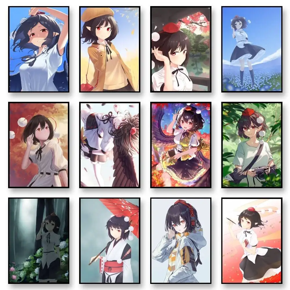 Shameimaru Aya Touhou Project Poster, hochwertiger Druck, wasserfester Wandaufkleber für Bar, Wohnzimmer, Dekoration, Geschenk