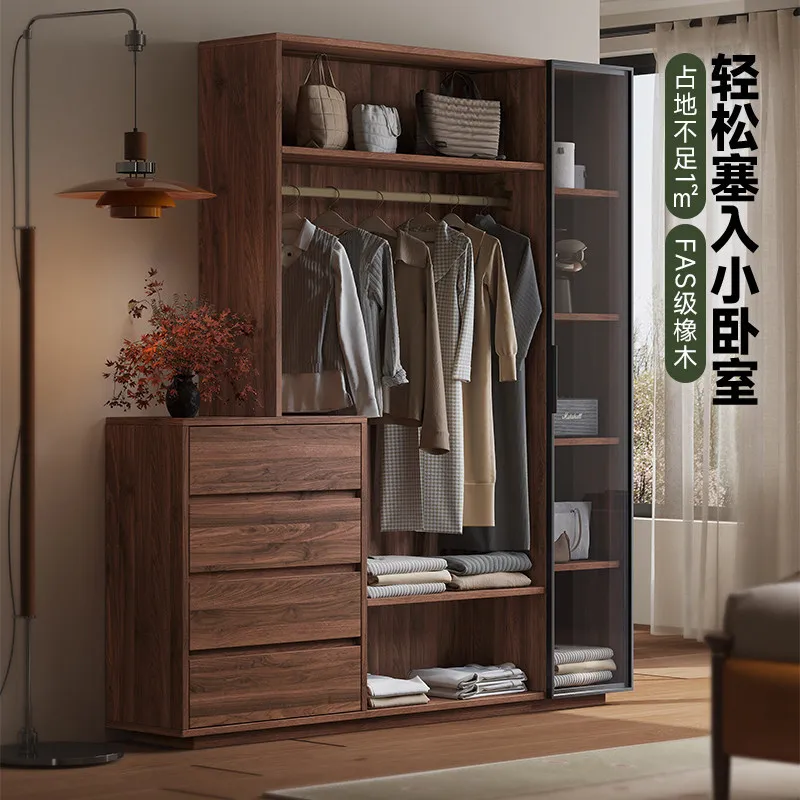 Bedroom floor-to-ceiling coat rack full-length mirror integrated bedroom home floor-to-ceiling multi-function