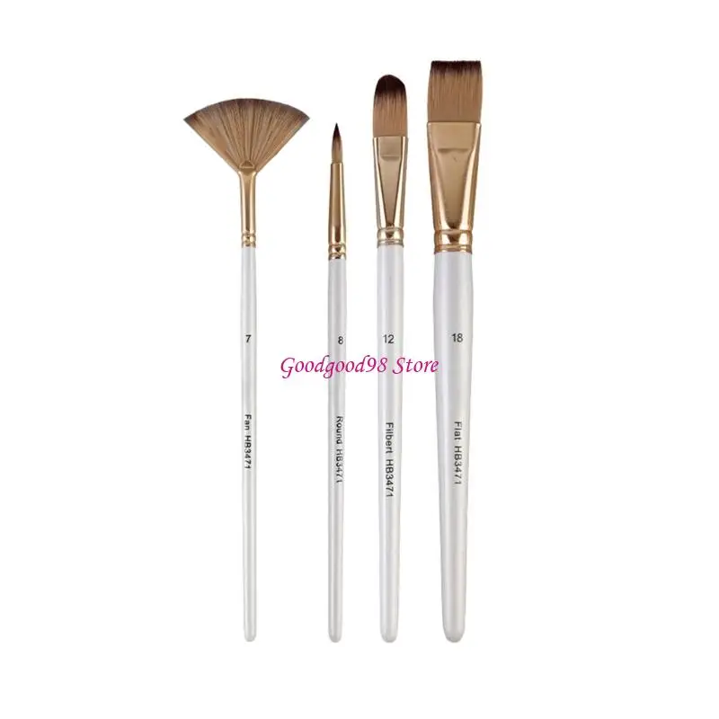 

1 Set Nylon Hair Art Brushes Watercolor Acrylic Painting Brushes Painting Supplies For Detailing