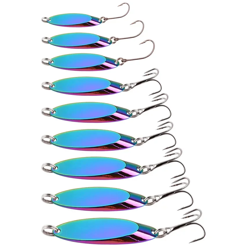 1pcs Metal Spinner Spoon Lures Trout Fishing Lure Hard Bait Sequins Paillette Artificial Baits Spinnerbait Fish Tools 1.5g-28g