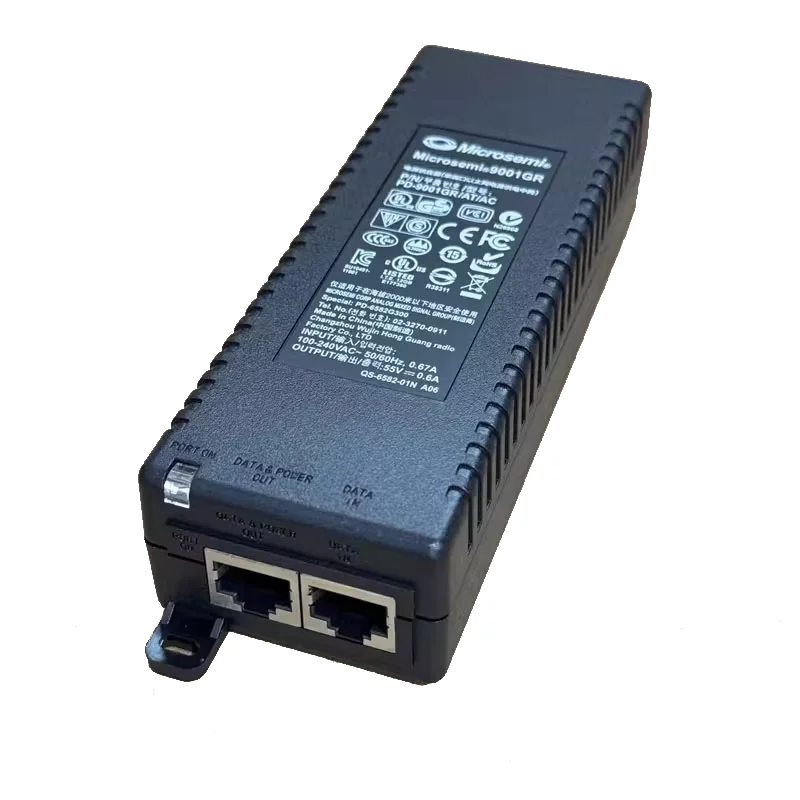 

NEW Genuine For Microsemi 9001GR PoE Injector PD-9001GR/AC 802.3at 30W 55V Gigabit